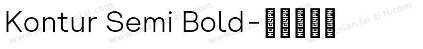 Kontur Semi Bold字体转换